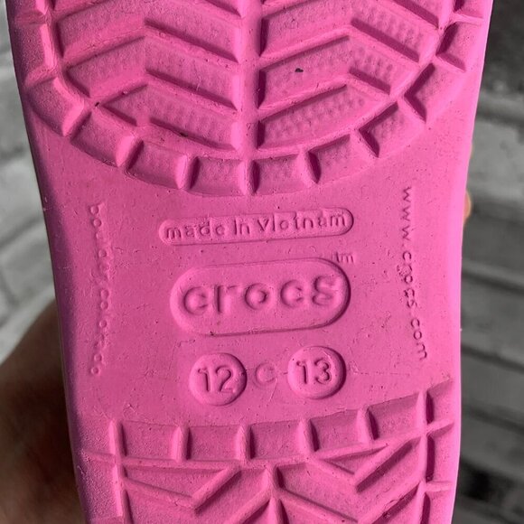 Crocs Bayaband Pink Yellow Clog Sandals - Picture 8 of 8